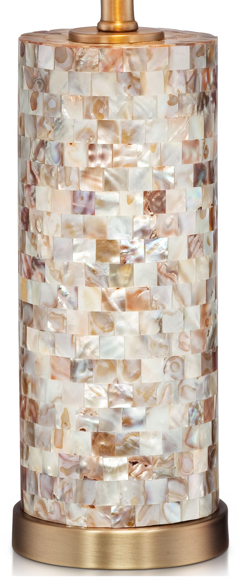Image 4 Possini Euro Margaret 23" Mother of Pearl Tile Cylinder Table Lamp more views