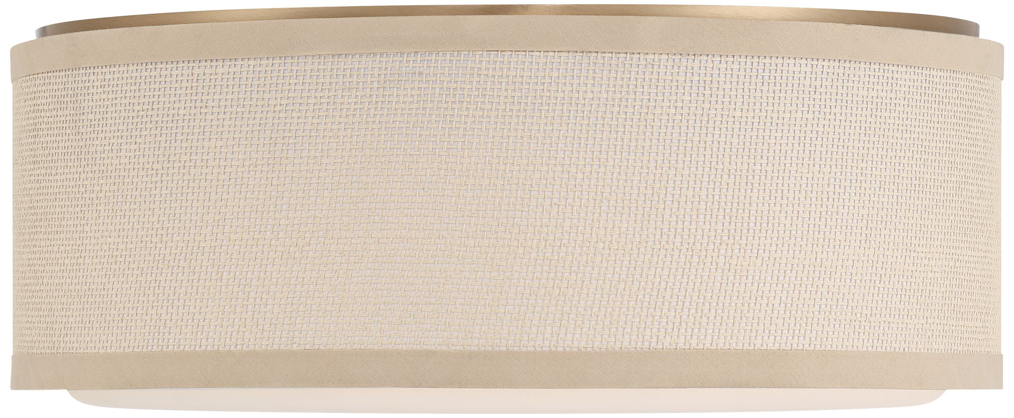 Image 5 Possini Euro Marian 14 1/2"W Grass Cloth 3-Light Coastal Ceiling Light more views
