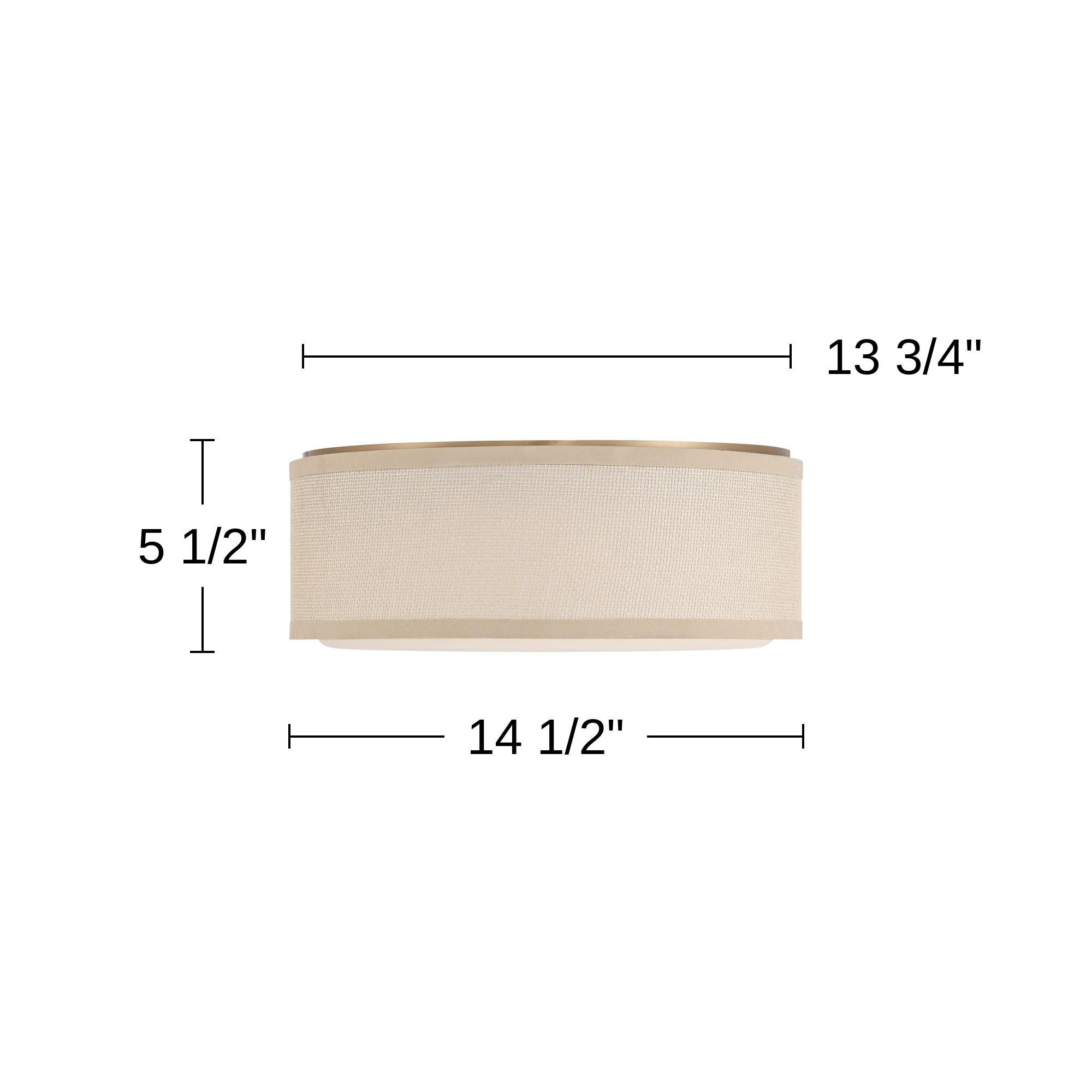 Possini Euro Marian 14 1/2"W Grass Cloth 3-Light Coastal Ceiling Light
