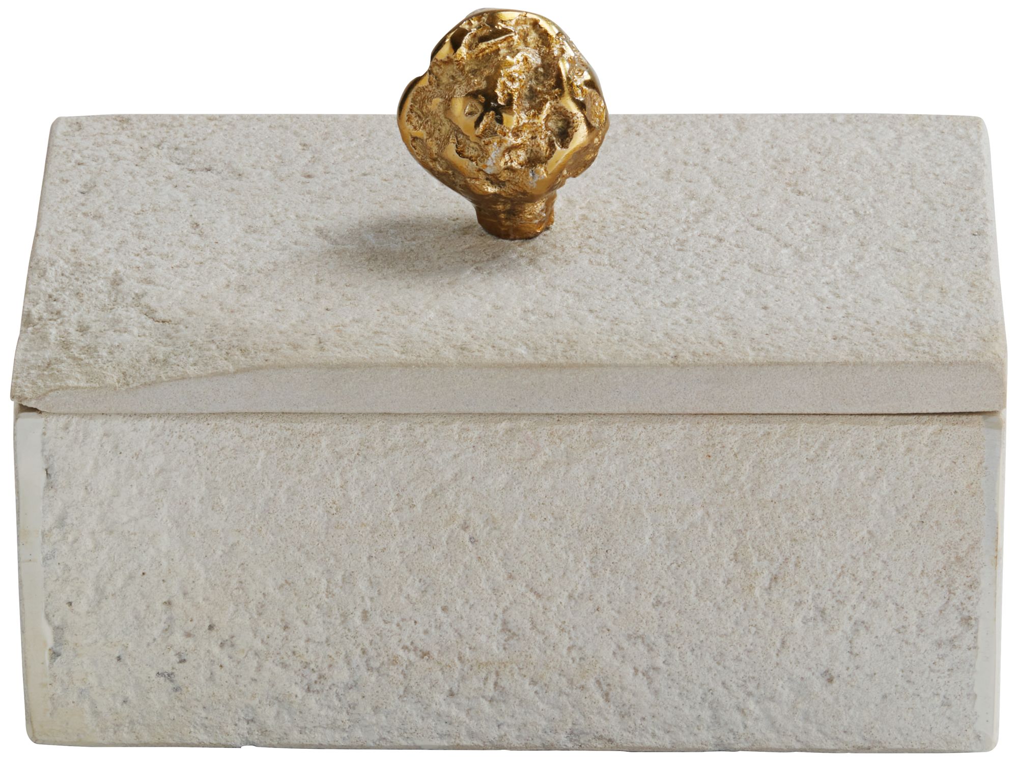 Image 6 Possini Euro Maribol Gold and Sandstone Decorative Boxes with Lid Set of 2 more views