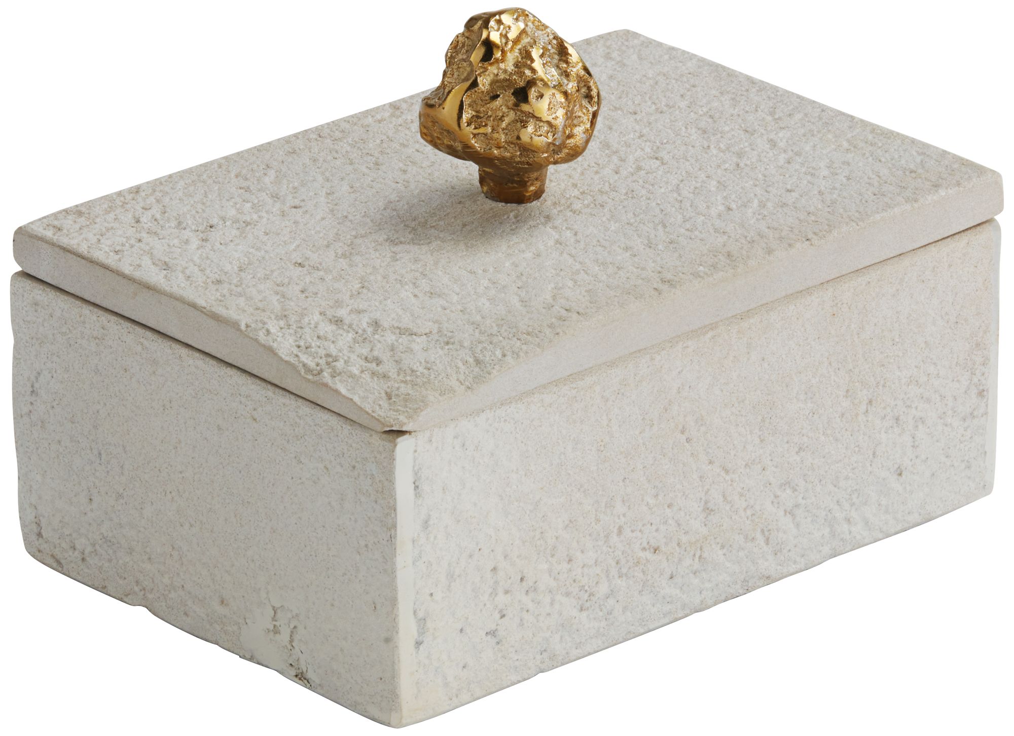 Image 7 Possini Euro Maribol Gold and Sandstone Decorative Boxes with Lid Set of 2 more views