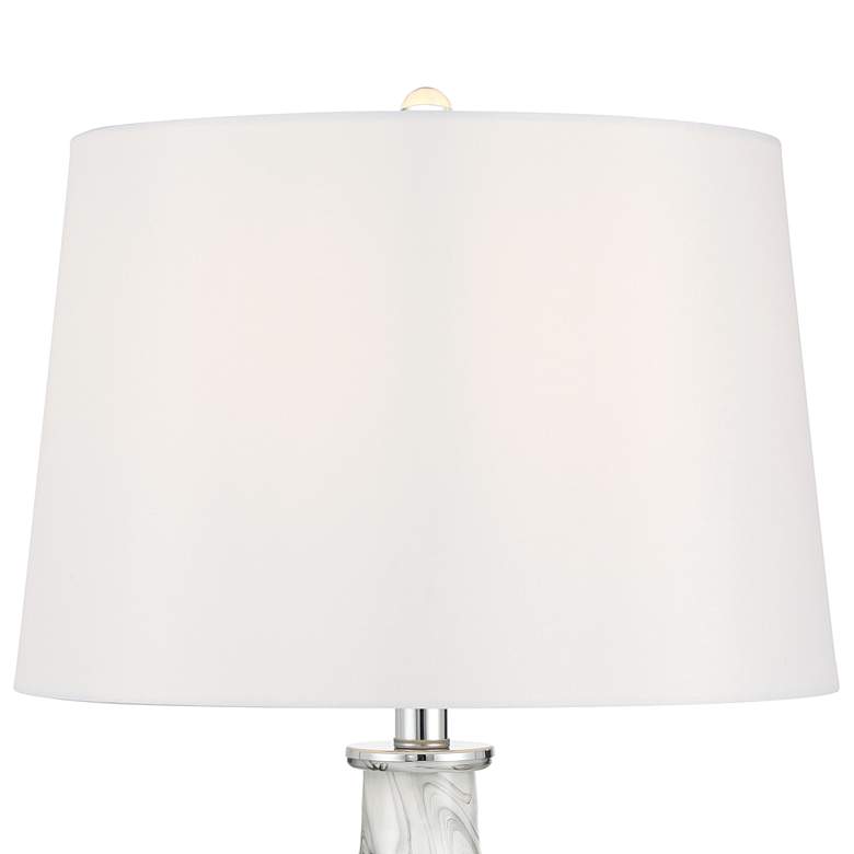 Image 3 Possini Euro Marisa 27 1/2" High Gray Swirl Art Glass Table Lamp more views