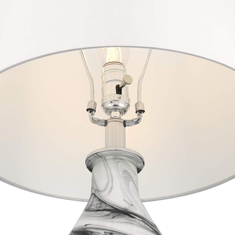 Image 4 Possini Euro Marisa 27 1/2" High Gray Swirl Art Glass Table Lamp more views