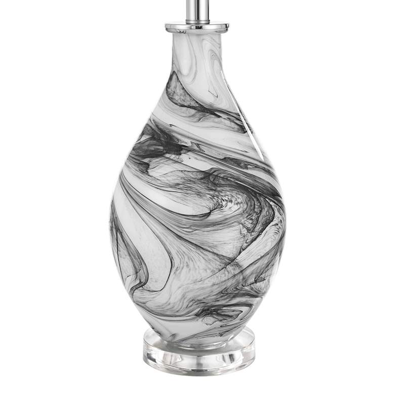 Image 6 Possini Euro Marisa 27 1/2" High Gray Swirl Art Glass Table Lamp more views