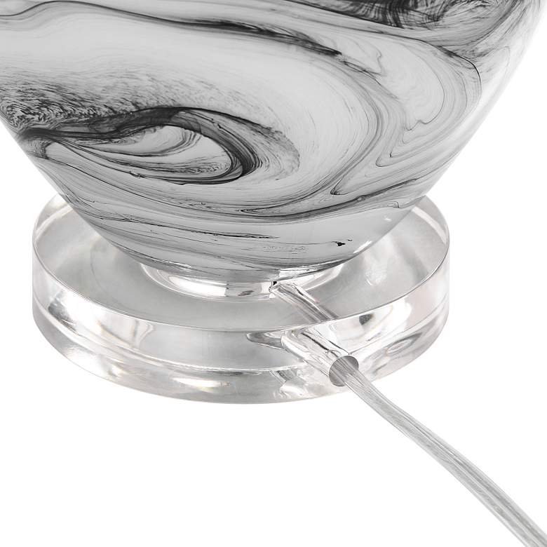 Image 7 Possini Euro Marisa 27 1/2" High Gray Swirl Art Glass Table Lamp more views