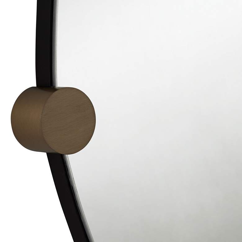 Image 3 Possini Euro Marken 29" x 36" Champagne 3 Knob Wall Mirror more views