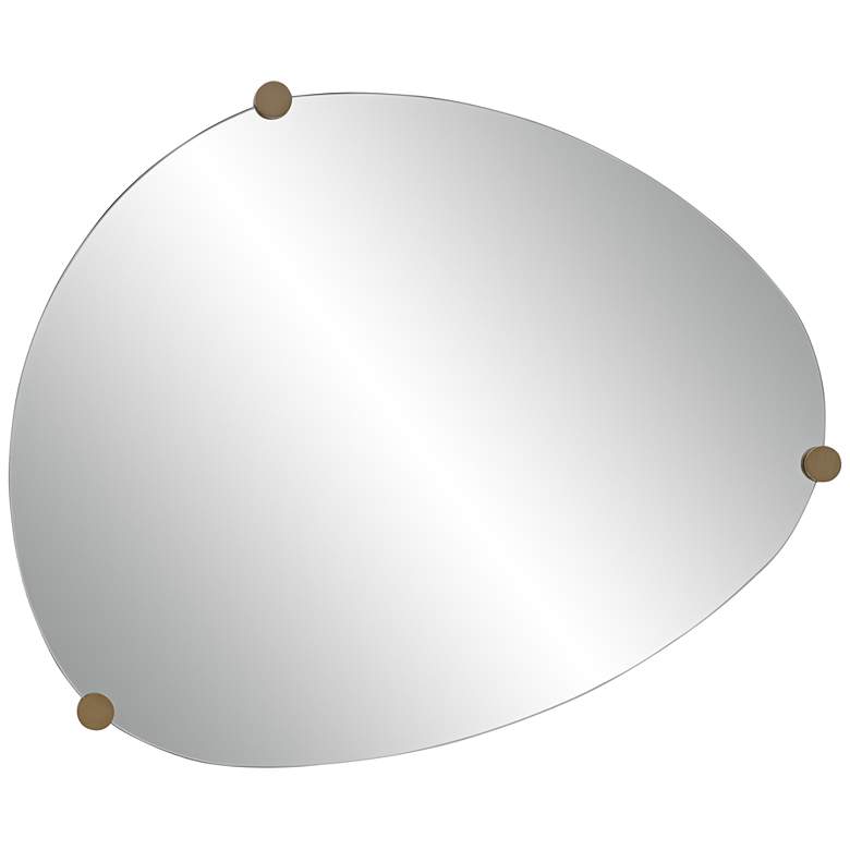 Image 5 Possini Euro Marken 29" x 36" Champagne 3 Knob Wall Mirror more views
