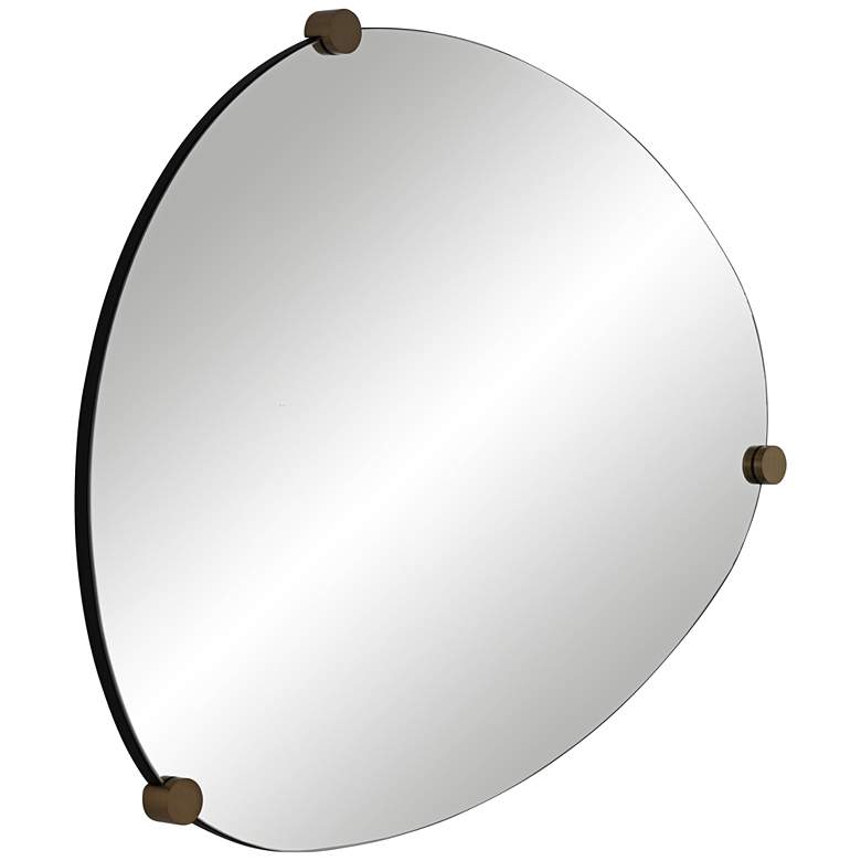 Image 7 Possini Euro Marken 29" x 36" Champagne 3 Knob Wall Mirror more views