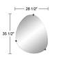Possini Euro Marken 29" x 36" Champagne 3 Knob Wall Mirror