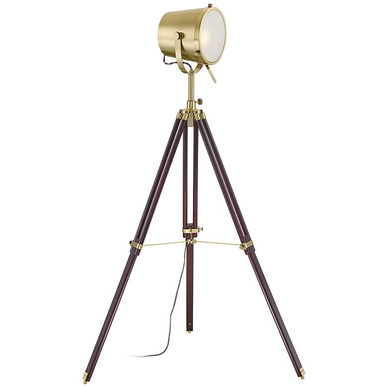 Image 1 Possini Euro Markus Tripod Director's Floor Lamp