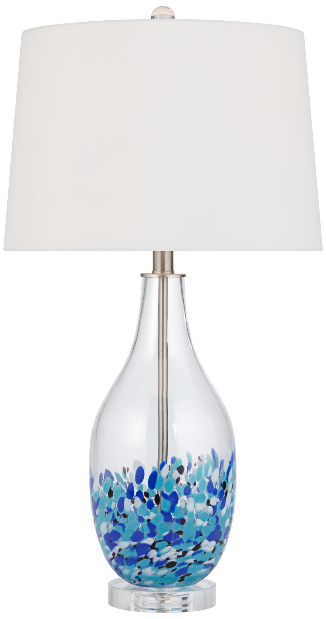 Image 2 Possini Euro Marnie 27 3/4" Blue Art Glass Modern Table Lamp