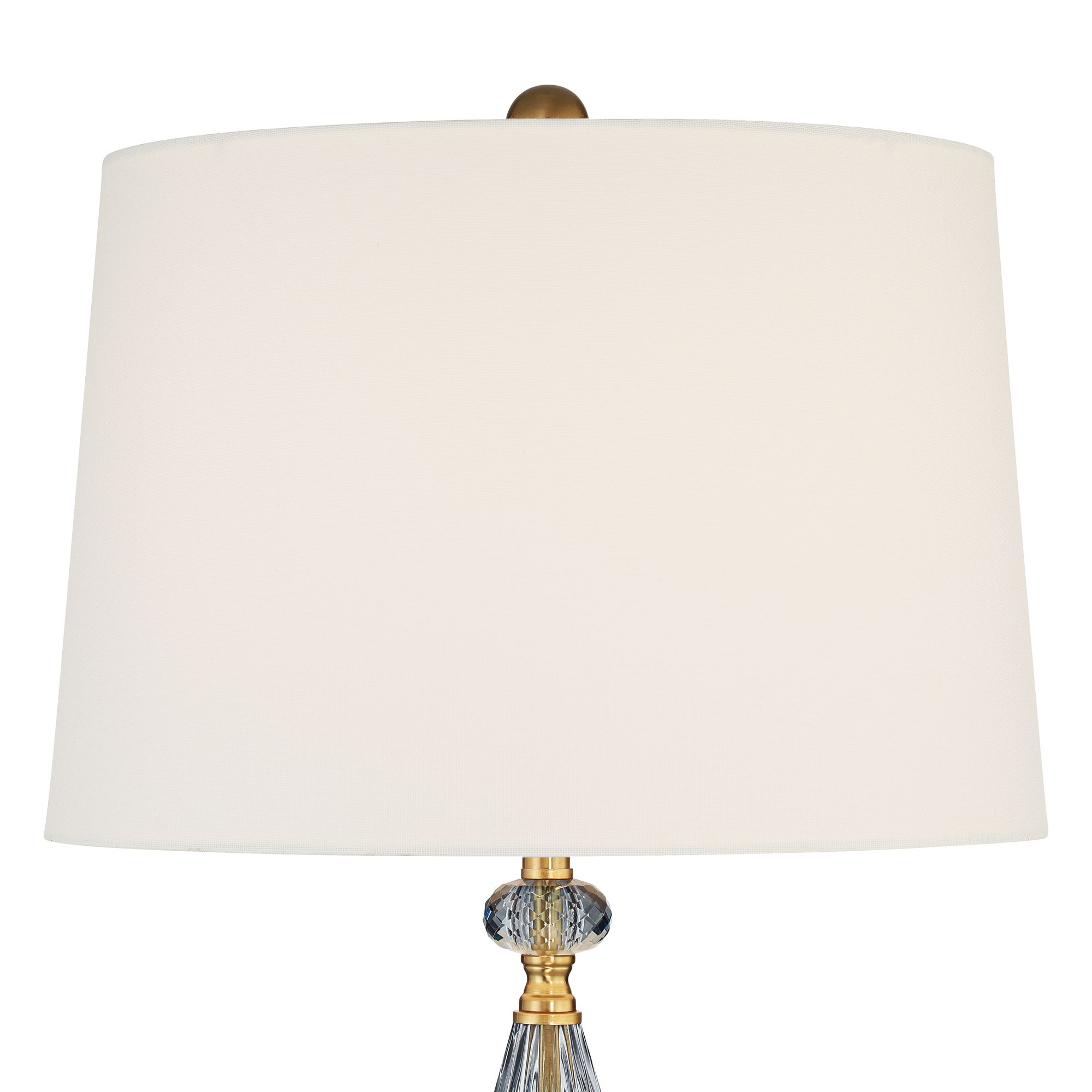 Image 3 Possini Euro Marseille 30" High Blue Glass USB Table Lamp Set of 2 more views