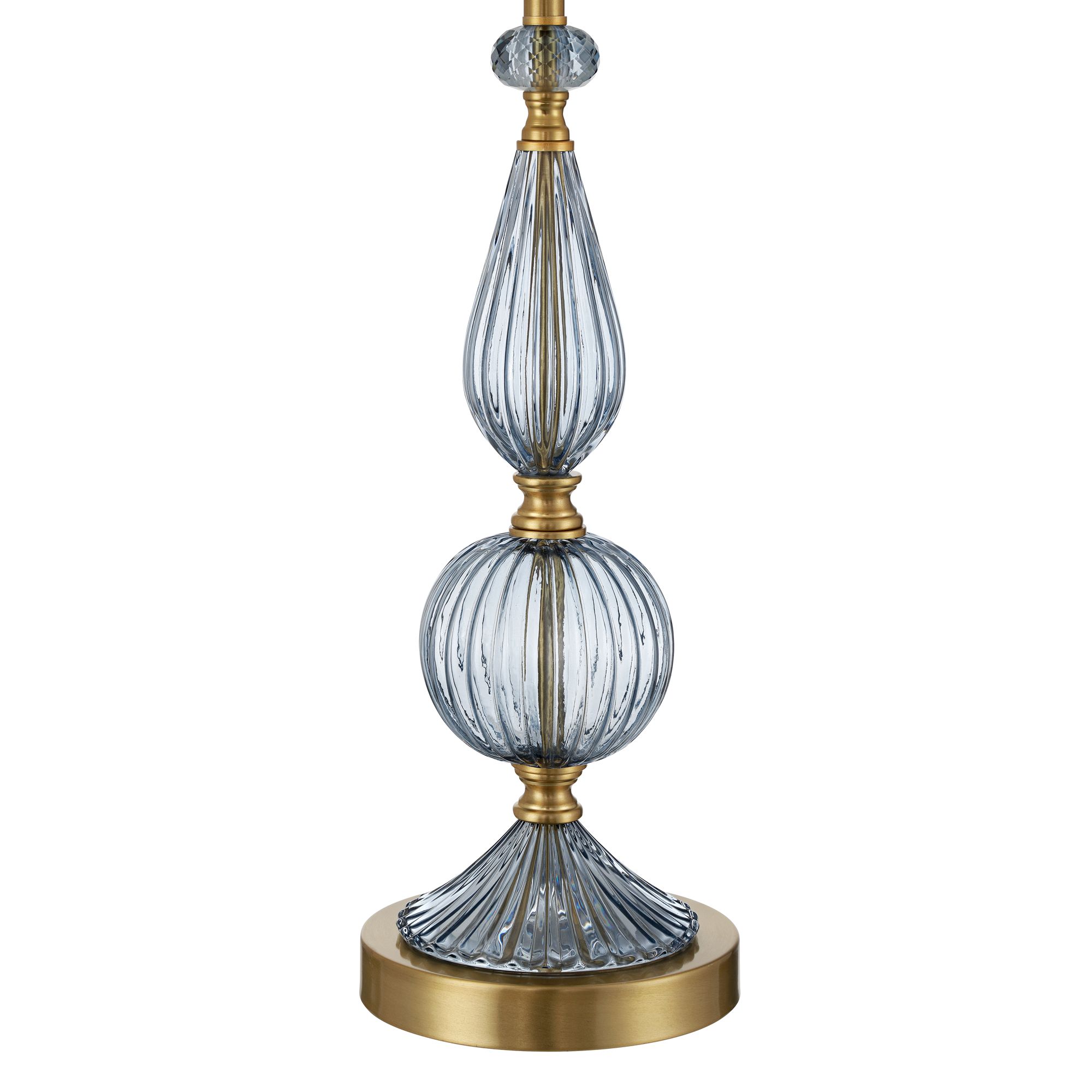 Image 7 Possini Euro Marseille 30" High Blue Glass USB Table Lamp Set of 2 more views