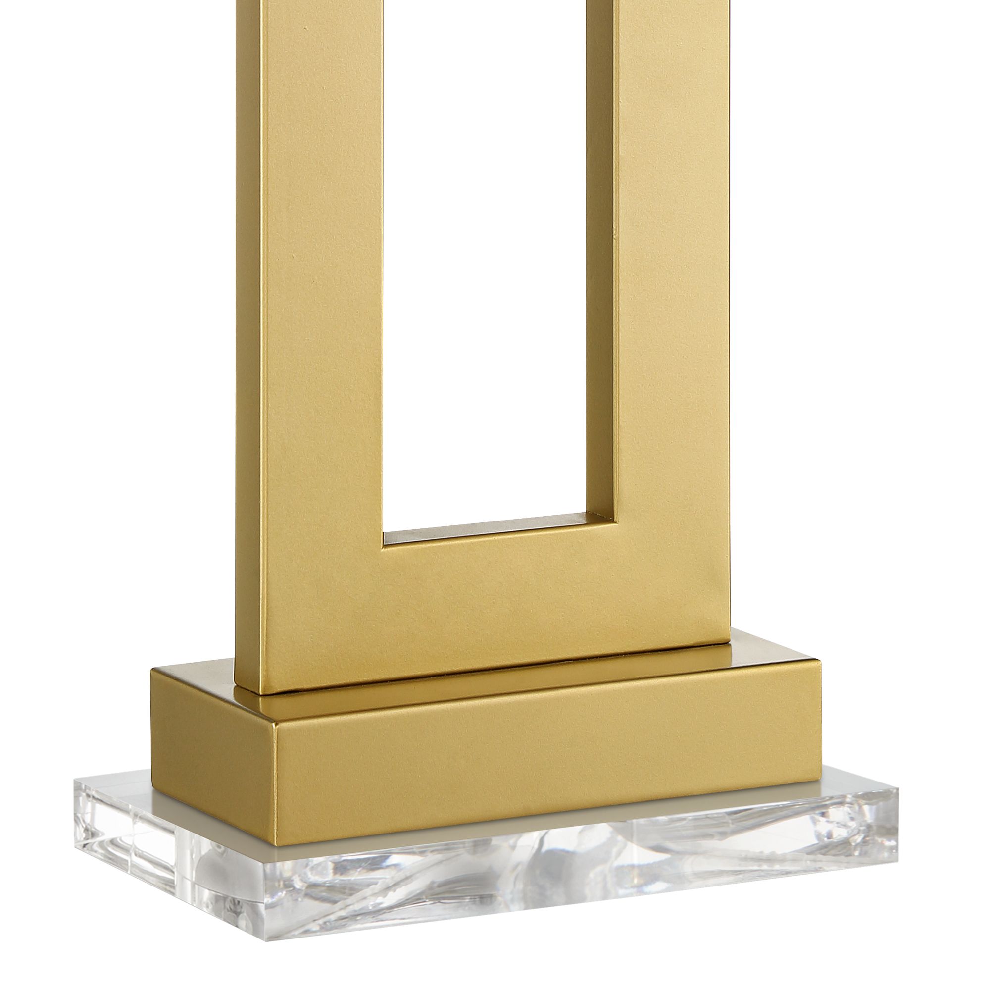 Image 4 Possini Euro Marshall 30" Modern Gold Table Lamp with Acrylic Riser more views