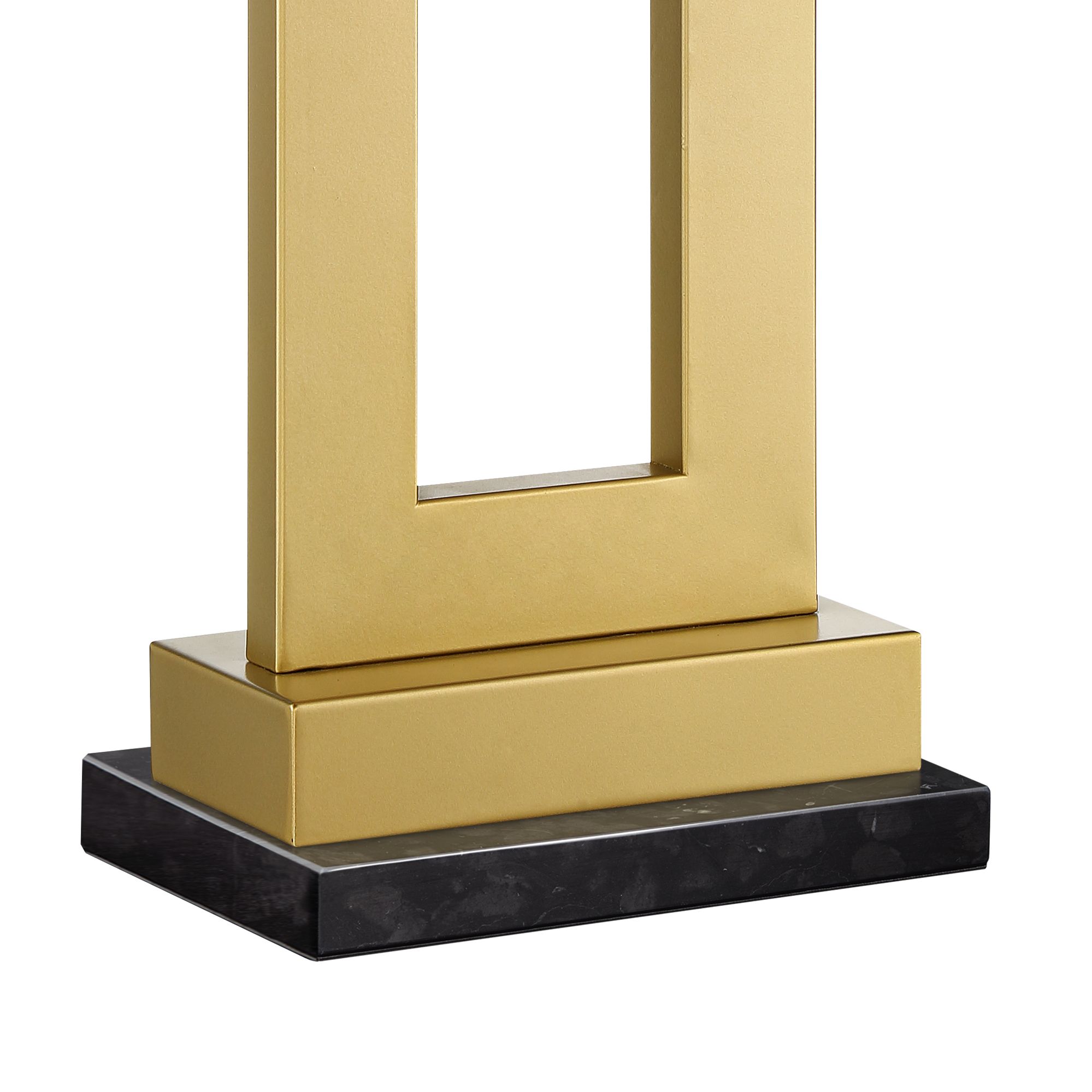 Image 4 Possini Euro Marshall Gold Open Rectangle Lamp with Black Marble Riser more views