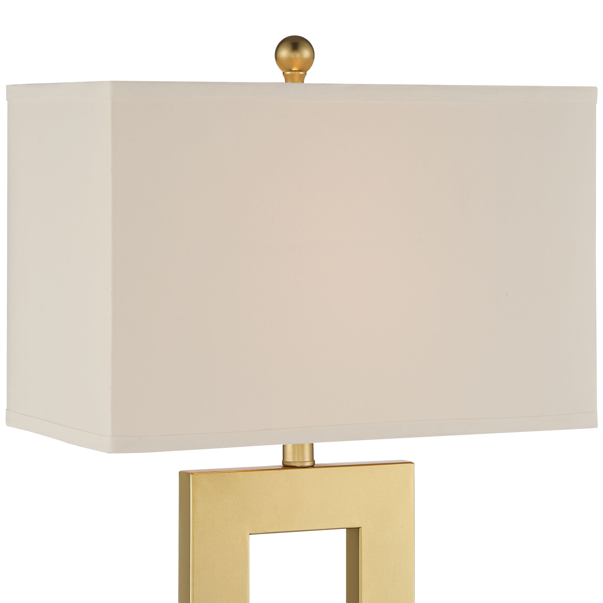 Image 2 Possini Euro Marshall Gold Open Rectangle Lamp with White Marble Riser more views