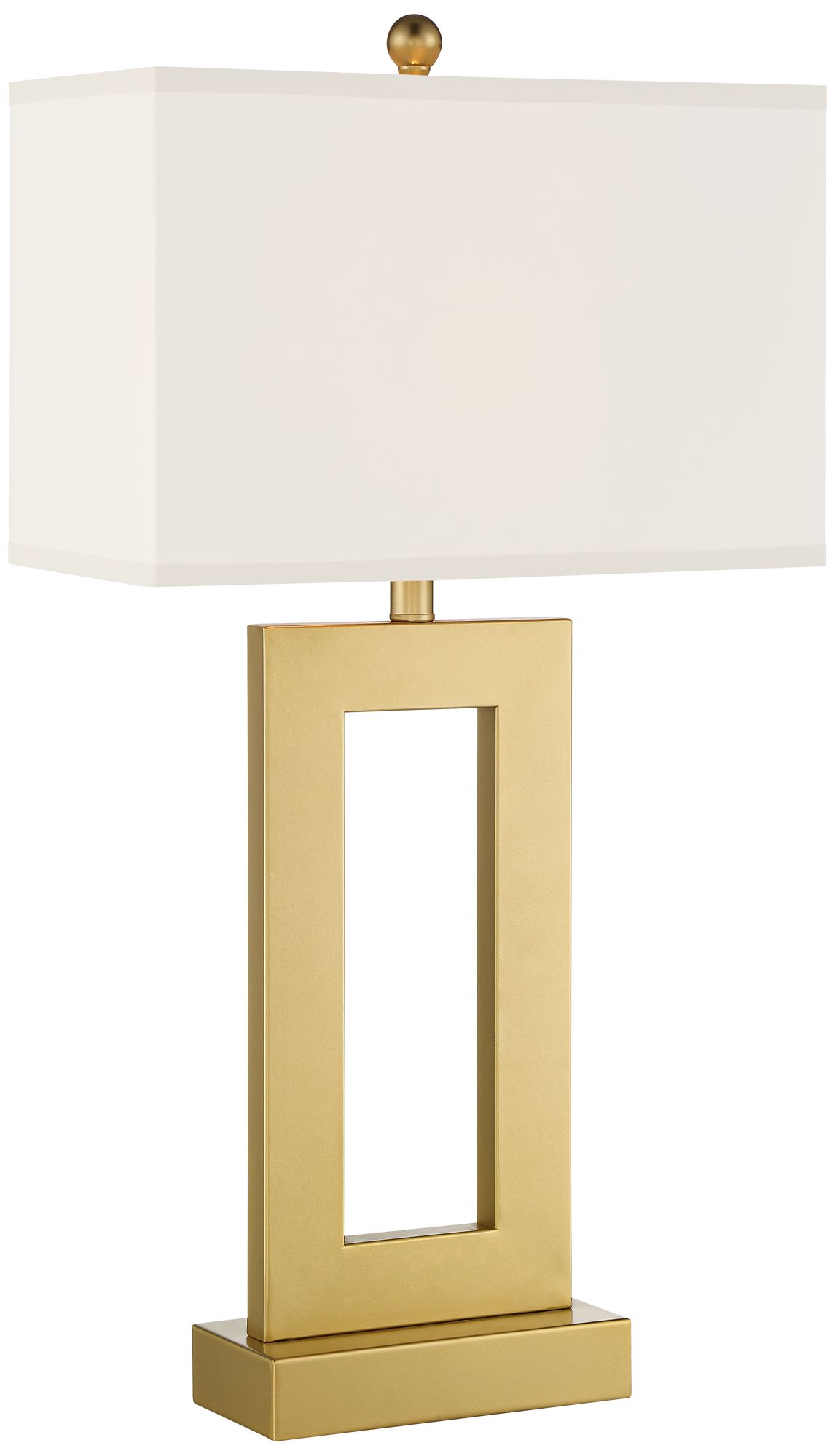 Image 3 Possini Euro Marshall Modern Luxe Gold Finish Open Rectangle Table Lamp