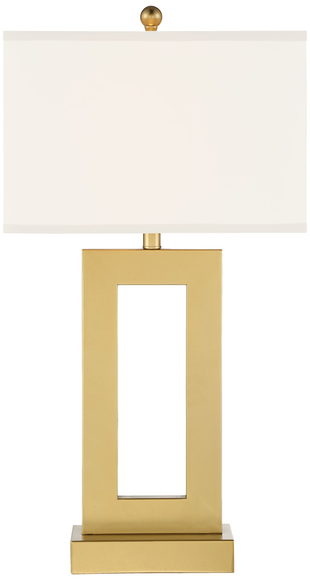 Possini Euro Marshall Modern Luxe Gold Finish Open Rectangle Table Lamp in scene