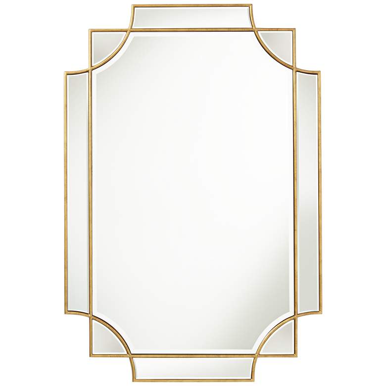 Image 2 Possini Euro Marten 30 3/4" x 45 1/4" Gold Wall Mirror