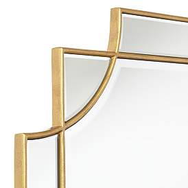 Image3 of Possini Euro Marten 30 3/4" x 45 1/4" Gold Wall Mirror more views