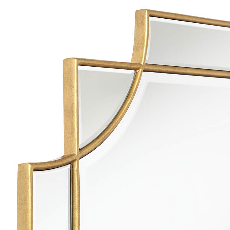 Image 3 Possini Euro Marten 30 3/4" x 45 1/4" Gold Wall Mirror more views