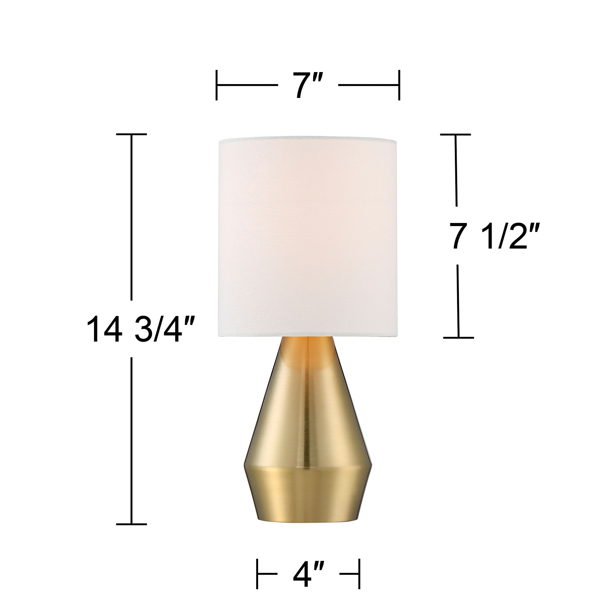 Image 7 Possini Euro Marty 14 3/4" High Brass Accent Table Lamps Set of 2 more views