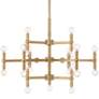 Watch A Video About the Marya Satin Brass 24 Light Chandelier