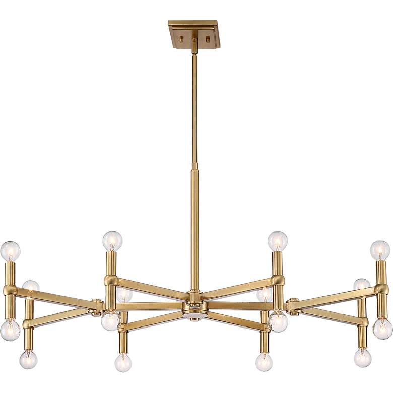 Image 4 Possini Euro Marya 37 inch Wide Satin Brass 16-Light Modern Chandelier more views