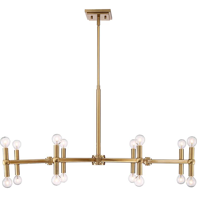 Image 5 Possini Euro Marya 37 inch Wide Satin Brass 16-Light Modern Chandelier more views