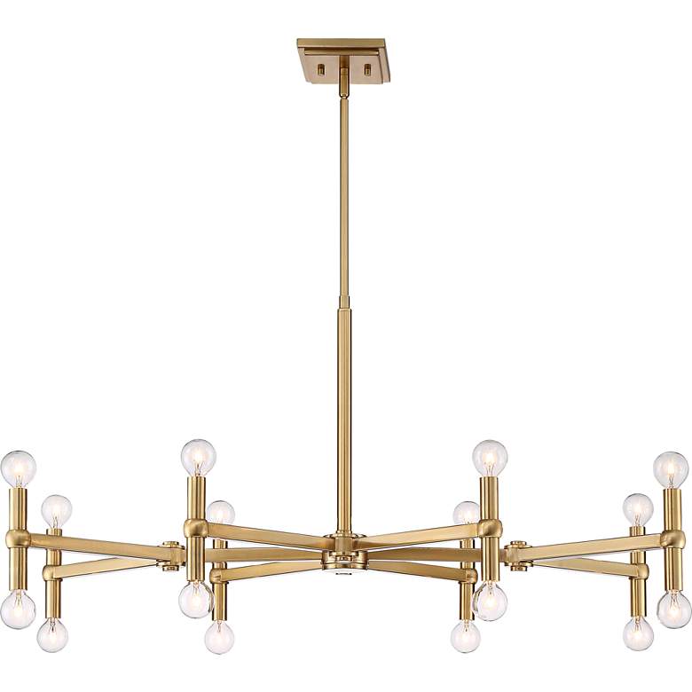 Image 6 Possini Euro Marya 37 inch Wide Satin Brass 16-Light Modern Chandelier more views