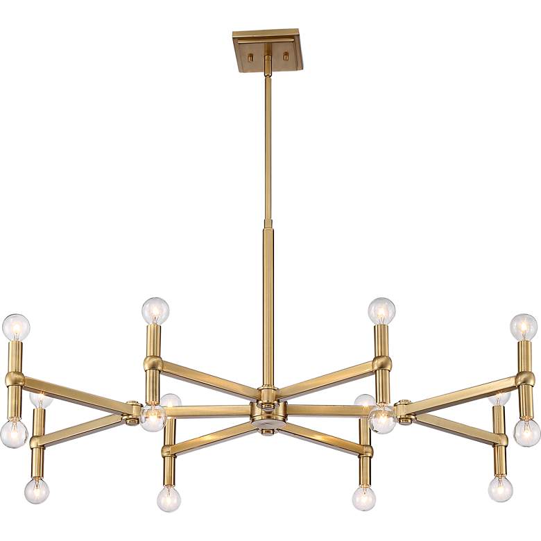 Image 7 Possini Euro Marya 37 inch Wide Satin Brass 16-Light Modern Chandelier more views