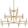 Thumbnail2 of Possini Euro Marya 41 1/2" Wide Modern Satin Brass 3-Tier Chandelier