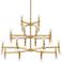 Possini Euro Marya 41 1/2" Wide Modern Satin Brass 3-Tier Chandelier
