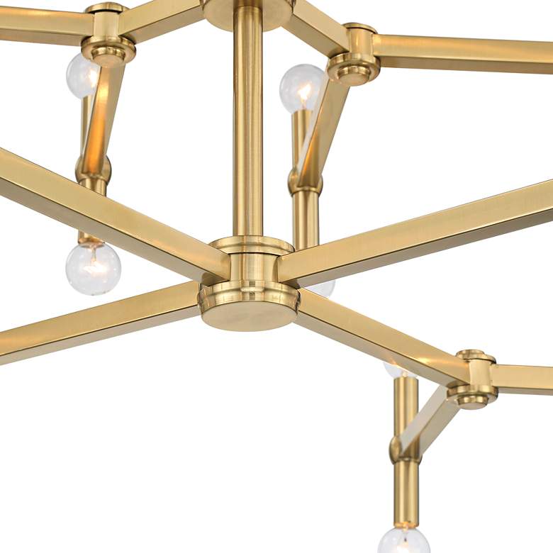 Image 4 Possini Euro Marya 41 1/2" Wide Modern Satin Brass 3-Tier Chandelier more views