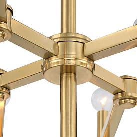 Image5 of Possini Euro Marya 41 1/2" Wide Modern Satin Brass 3-Tier Chandelier more views