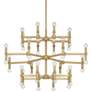 2_Possini Euro Marya 41 1/2" Wide Modern Satin Brass 48-Light Chandelier