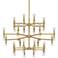 Possini Euro Marya 41 1/2" Wide Modern Satin Brass 48-Light Chandelier