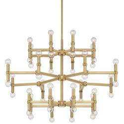 Possini Euro Marya 41 1/2" Wide Modern Satin Brass 48-Light Chandelier