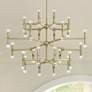 1_Possini Euro Marya 41 1/2" Wide Modern Satin Brass 48-Light Chandelier