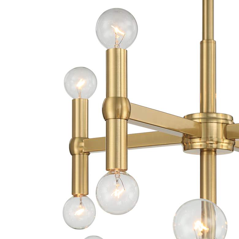 Image 3 Possini Euro Marya 41 1/2" Wide Modern Satin Brass 48-Light Chandelier more views