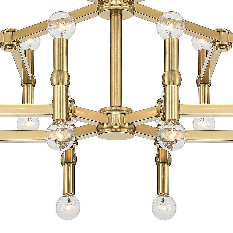 Image 4 Possini Euro Marya 41 1/2" Wide Modern Satin Brass 48-Light Chandelier more views