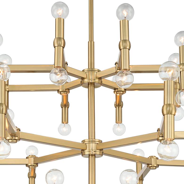 Image 5 Possini Euro Marya 41 1/2" Wide Modern Satin Brass 48-Light Chandelier more views