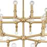 5_Possini Euro Marya 41 1/2" Wide Modern Satin Brass 48-Light Chandelier more views