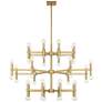 Possini Euro Marya 41 1/2" Wide Modern Satin Brass 48-Light Chandelier