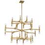 Possini Euro Marya 41 1/2" Wide Modern Satin Brass 48-Light Chandelier