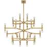 Possini Euro Marya 41 1/2" Wide Modern Satin Brass 48-Light Chandelier