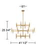 Possini Euro Marya 41 1/2" Wide Modern Satin Brass 48-Light Chandelier