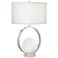 Possini Euro Matilda 27" Nickel and Glass Night Light Table Lamp