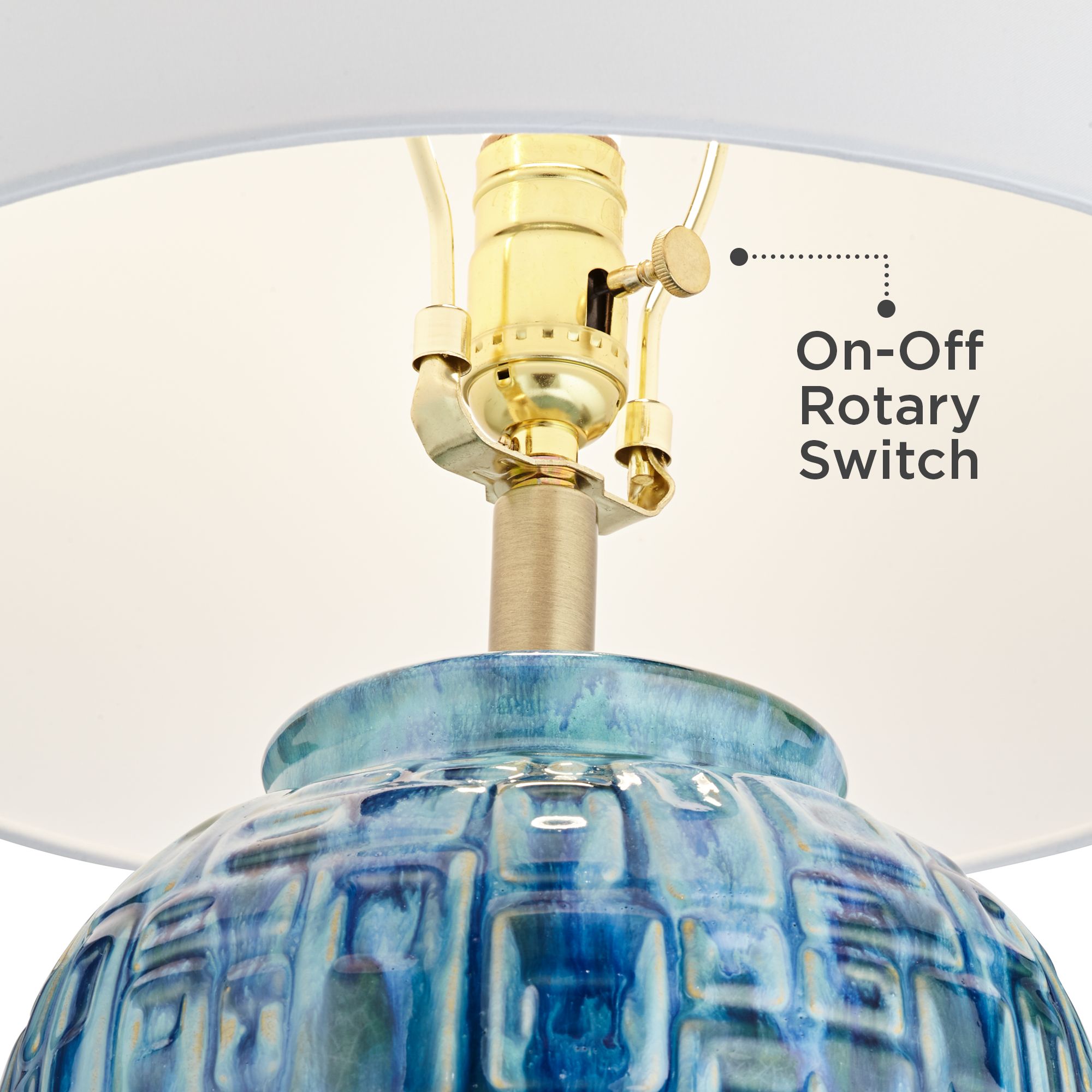 Image 5 Possini Euro Matsu 27" Teal Temple Jar Ceramic Table Lamp Set of 2 more views