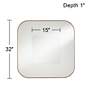 Possini Euro Matte Brushed Gold 32" Square with Center Wall Mirror